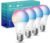 Kasa Smart Light Bulbs, Full Color Changing Dimmable Smart WiFi Bulbs Compatible with Alexa and Google Home, A19, 9W 800 Lumens,2.4Ghz only, No Hub Required, 4 Count (Pack of 1), Multicolor (KL125P4)