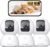 5G Security Camera Indoor 3-Pack, No-Monthly-Fee AI Tracking Facial Recognition, 3K Pet/Dog Camera with Speaker/Phone App, PTZ WiFi Baby Monitor Cameras for Home Security, 0-Glow Night Vision