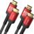 8K HDMI Cable 2.1 2 Pack 6ft, JSAUX 48Gbps Ultra High Speed HDMI Cable Braided Cord (4K@144Hz, 4K@120Hz, 8K@60Hz) HDCP 2.2&2.3 HDR 10 eARC ARC, Compatible with Switch 2/PS5/Laptop/Monitor/HDTV/-Red