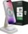 Mophie 2-in-1 Wireless Charging Stand – Qi2-Certified, MagSafe Charger for iPhone & AirPods – Fast Charging Station with Adjustable Phone Stand & Cable Management – Up to 15W Power